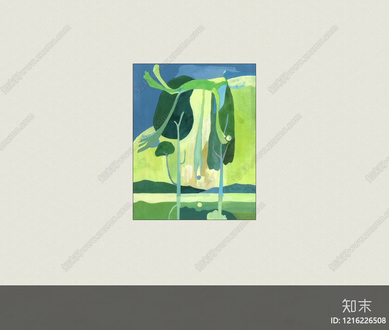 现代挂画SU模型下载【ID:1216226508】
