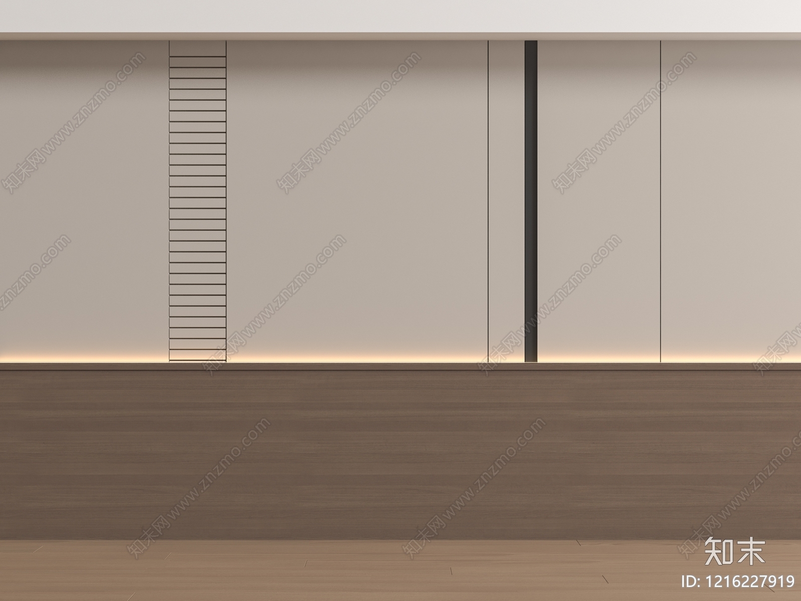 极简床头背景墙3D模型下载【ID:1216227919】