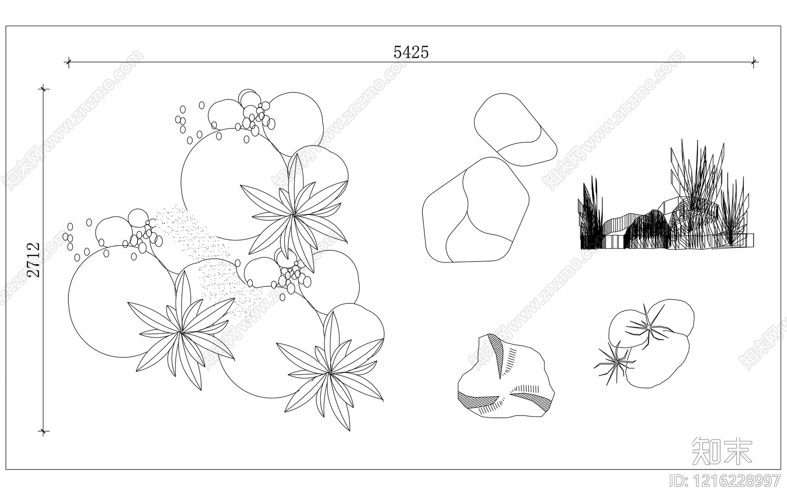 现代综合景观小品施工图下载【ID:1216228997】