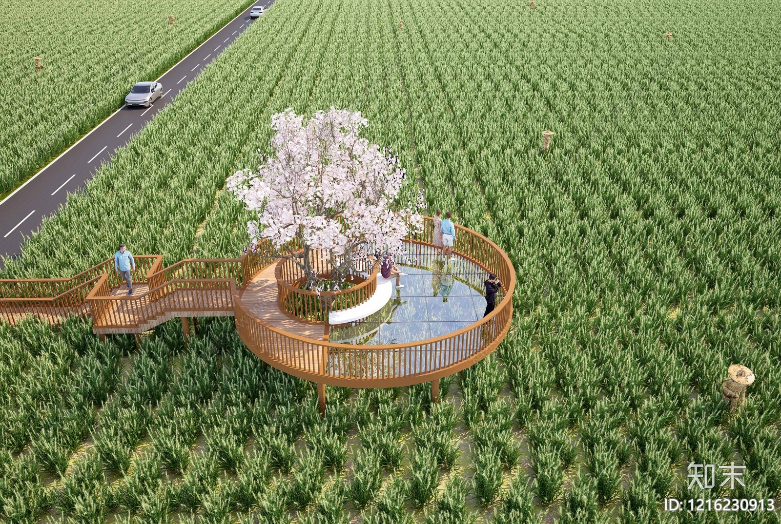 公园观景平台施工图下载【ID:1216230913】