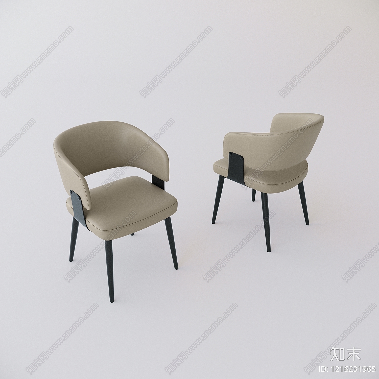 现代简约餐椅3D模型下载【ID:1216231965】