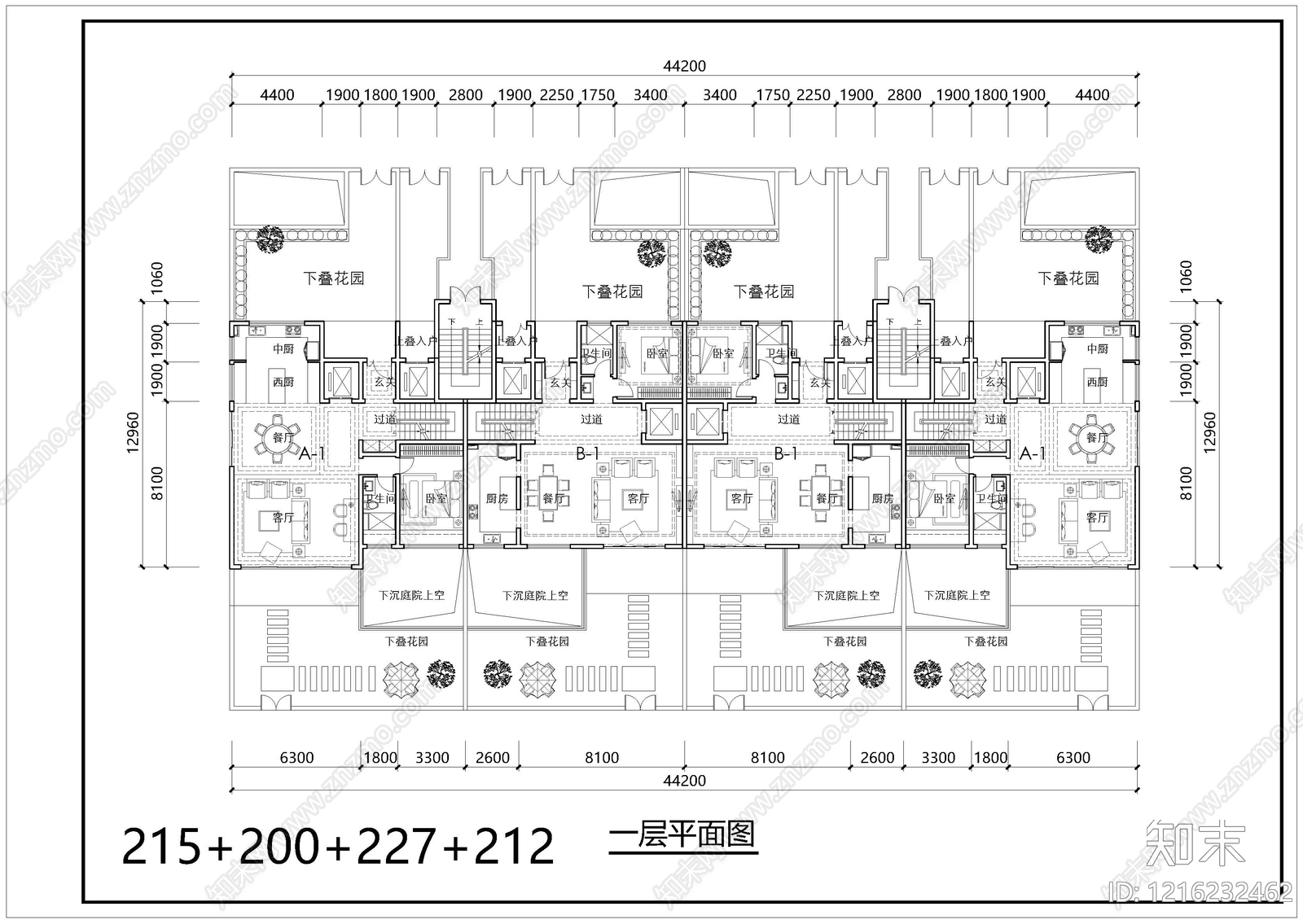 现代别墅建筑施工图下载【ID:1216232462】