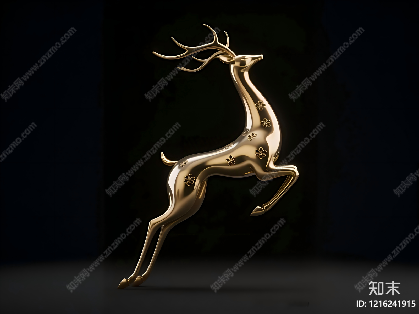 新中式雕塑摆件3D模型下载【ID:1216241915】
