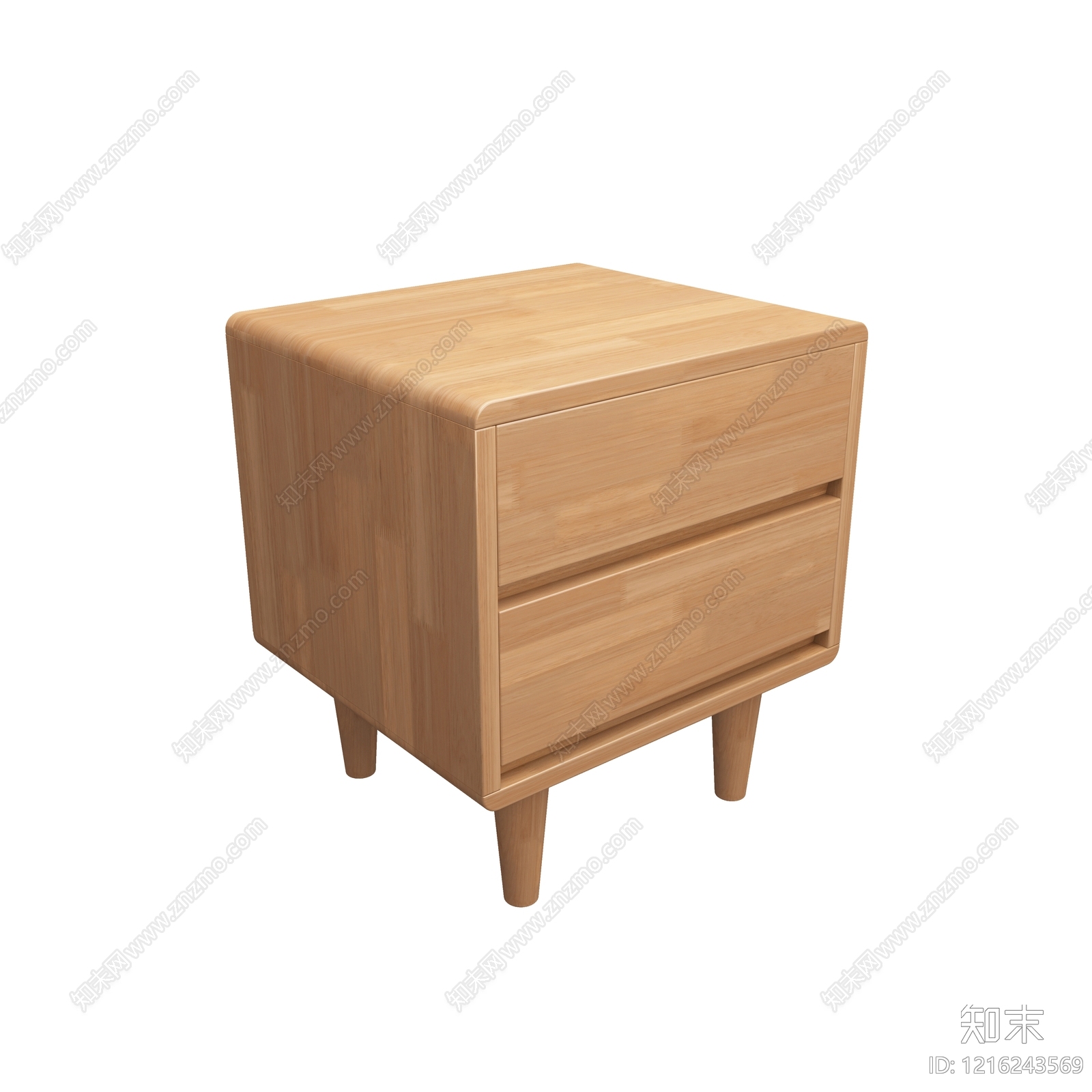 原木风床头柜3D模型下载【ID:1216243569】
