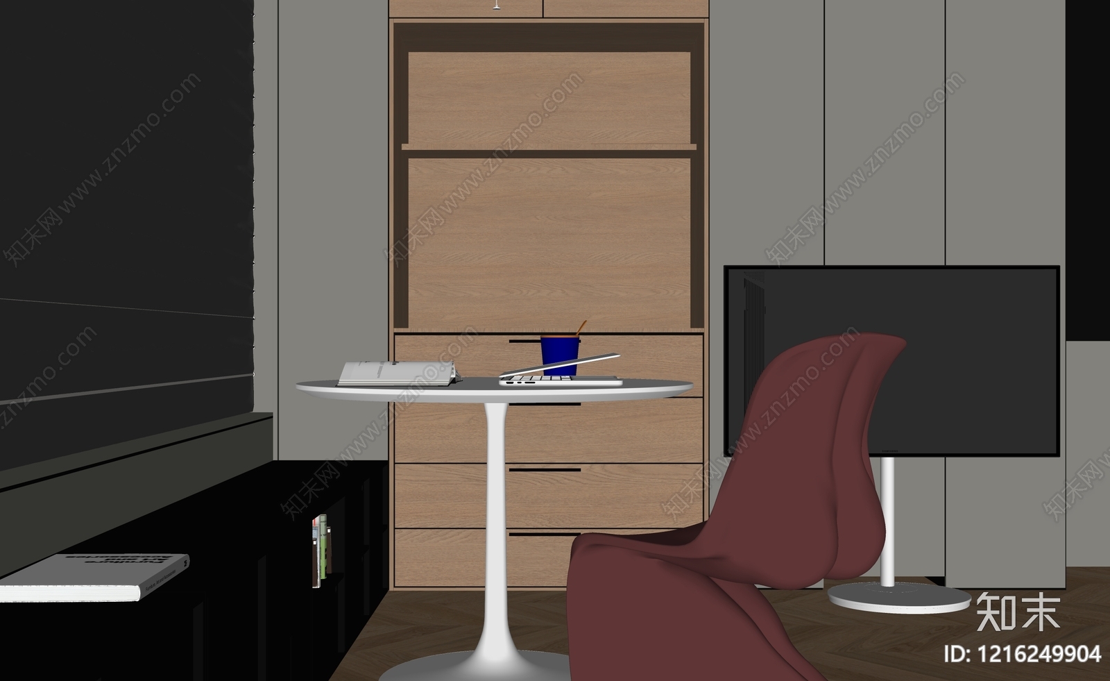 现代简约休闲桌椅SU模型下载【ID:1216249904】