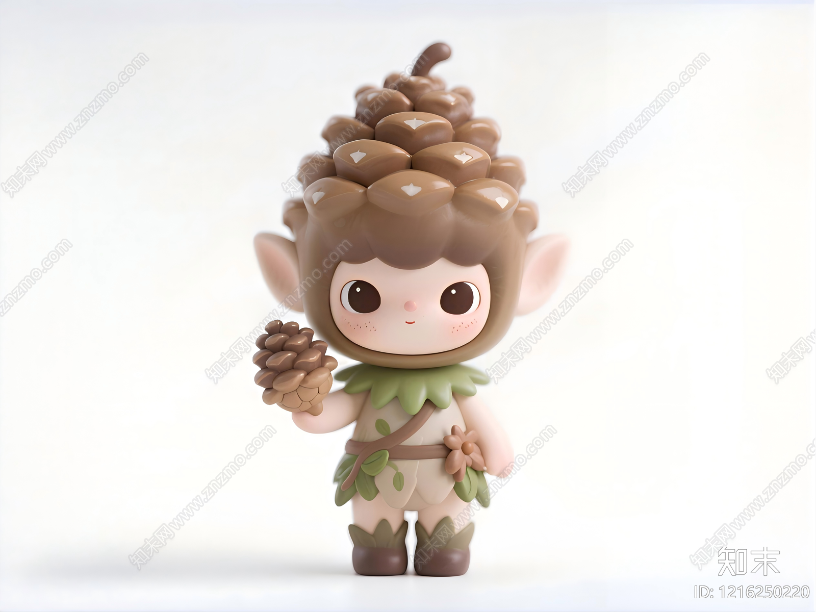 森系卡通雕塑摆件3D模型下载【ID:1216250220】
