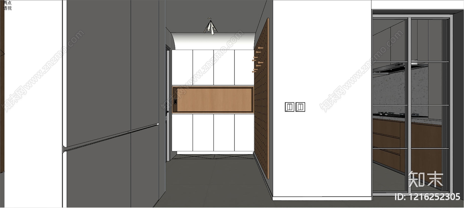 极简玄关SU模型下载【ID:1216252305】