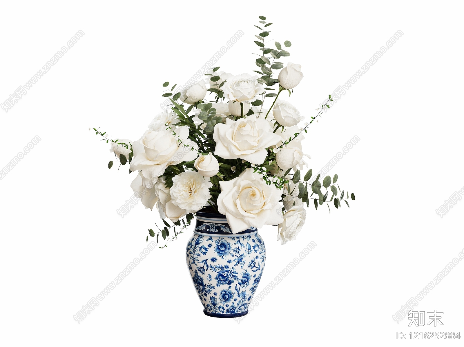 新中式花艺3D模型下载【ID:1216252884】