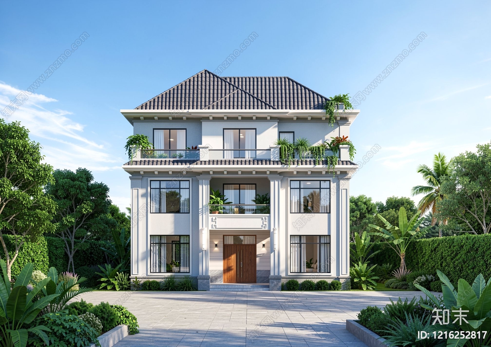 新中式别墅建筑施工图下载【ID:1216252817】