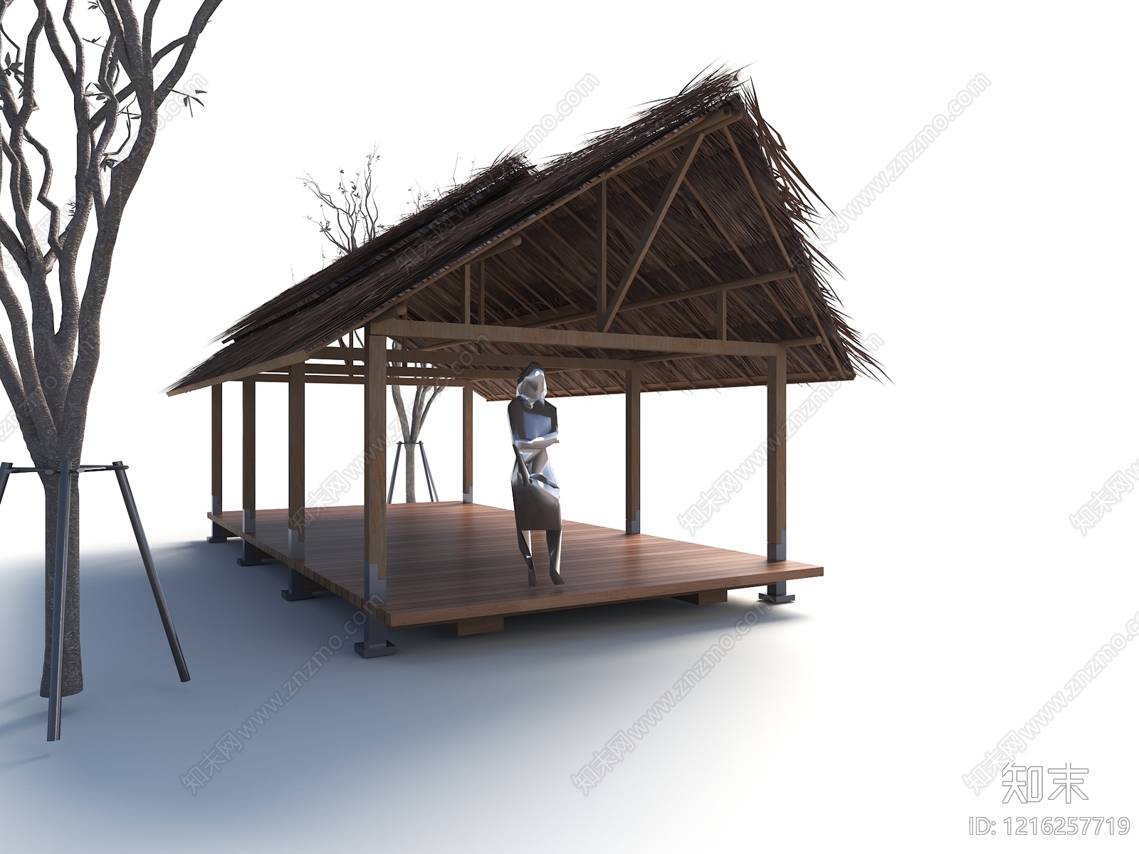 新中式景观亭3D模型下载【ID:1216257719】