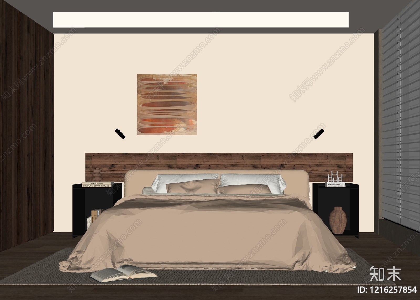 现代主卧SU模型下载【ID:1216257854】