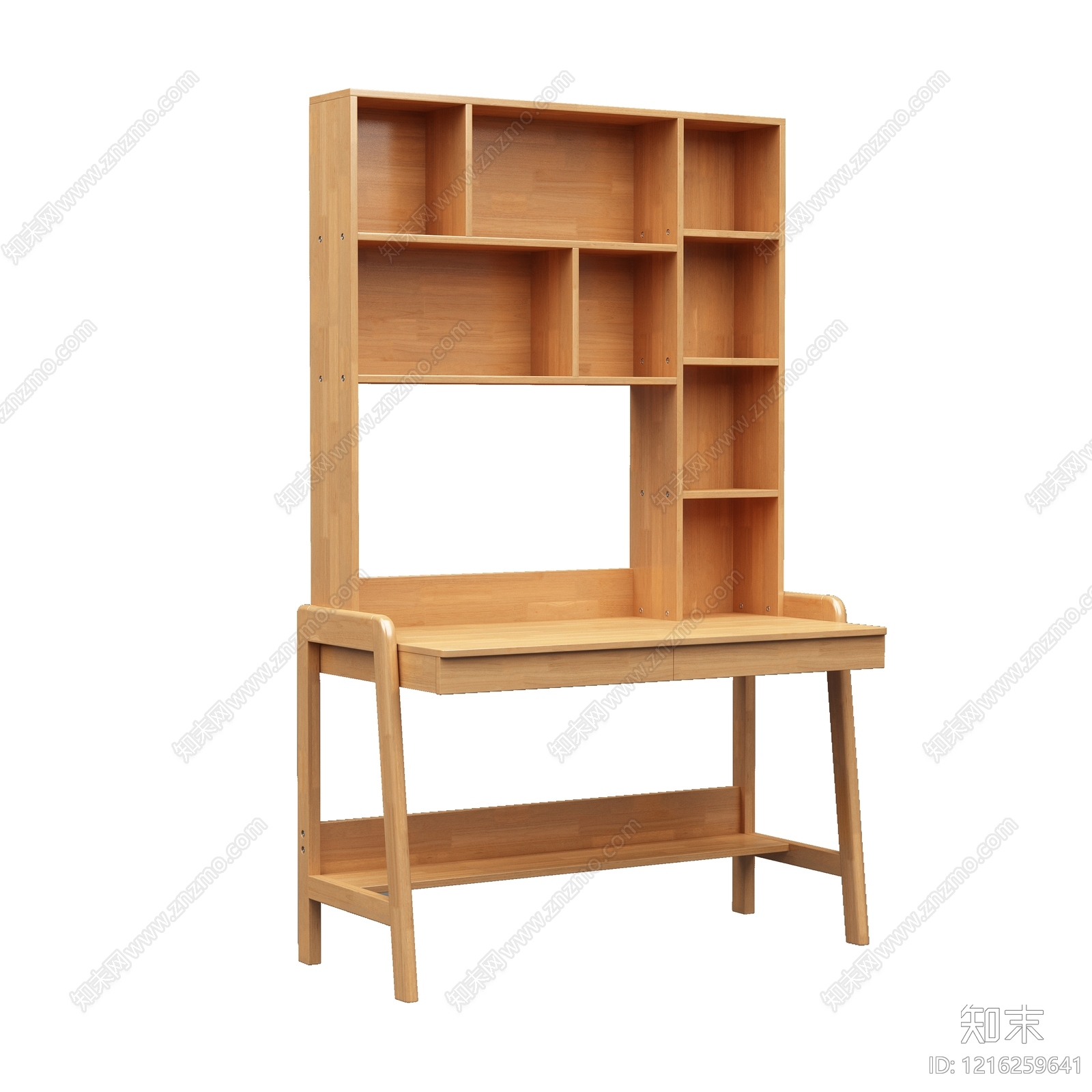 原木风书桌3D模型下载【ID:1216259641】