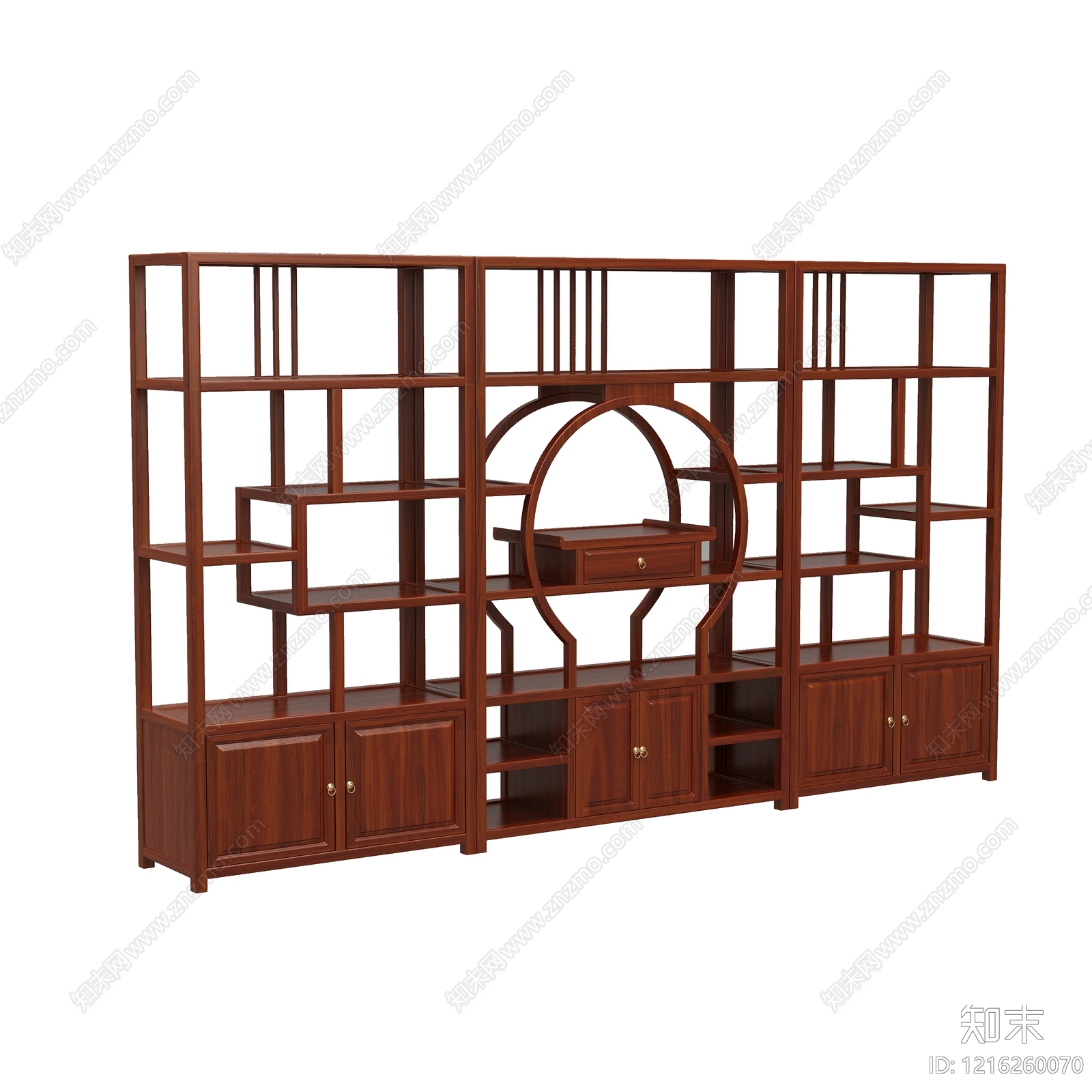 新中式博古架3D模型下载【ID:1216260070】