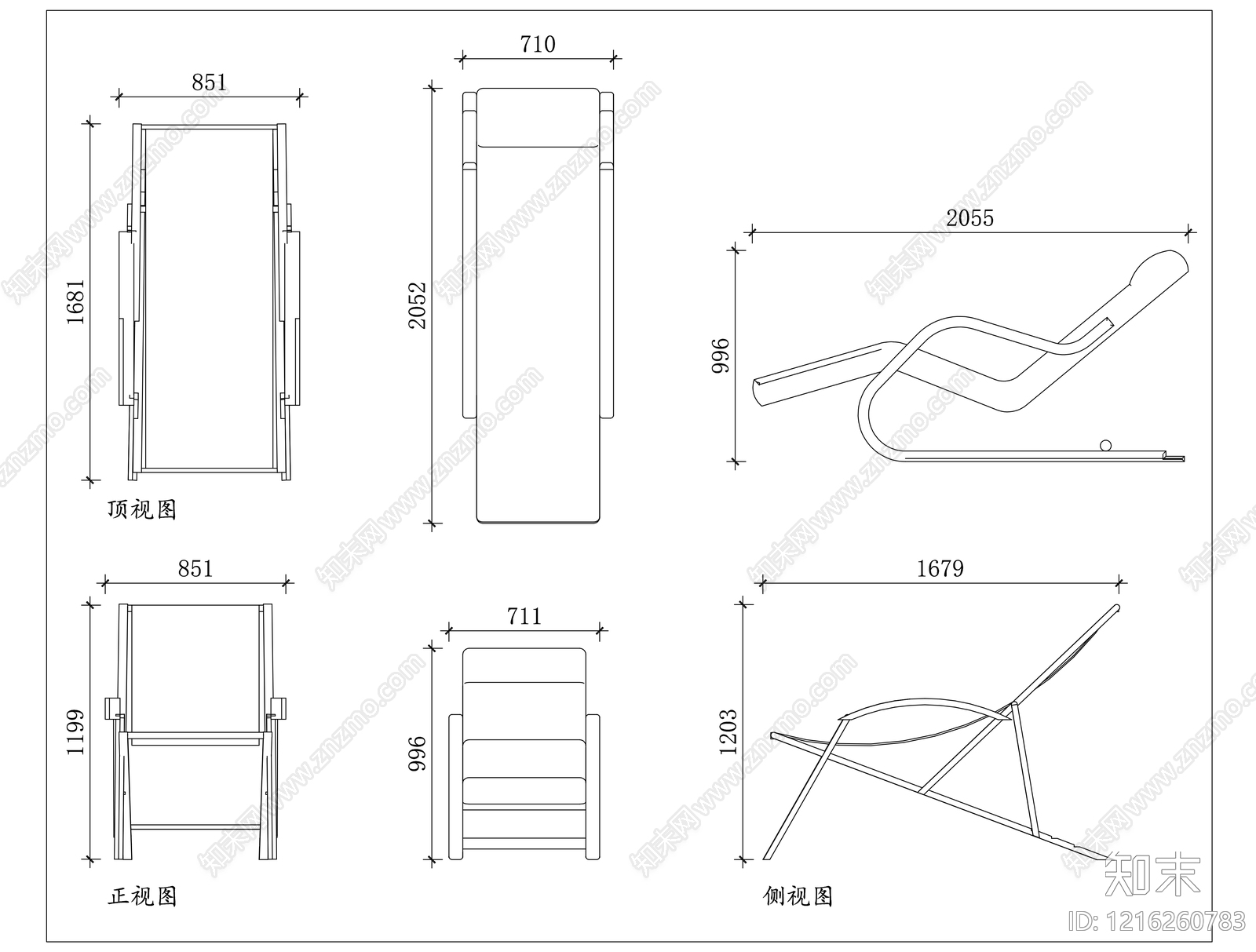 现代椅子施工图下载【ID:1216260783】