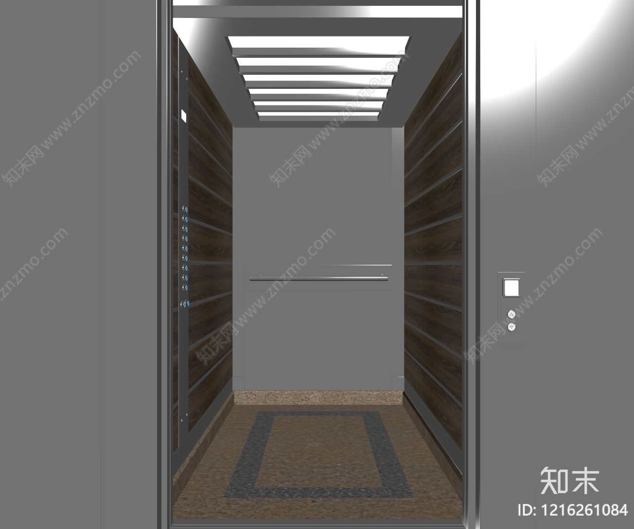 现代轻奢电梯厅SU模型下载【ID:1216261084】
