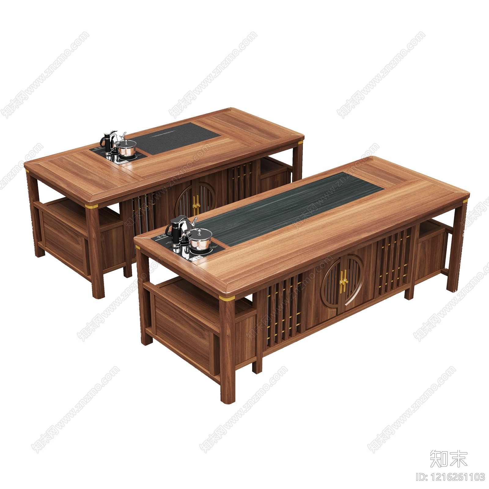 新中式茶桌椅3D模型下载【ID:1216261103】