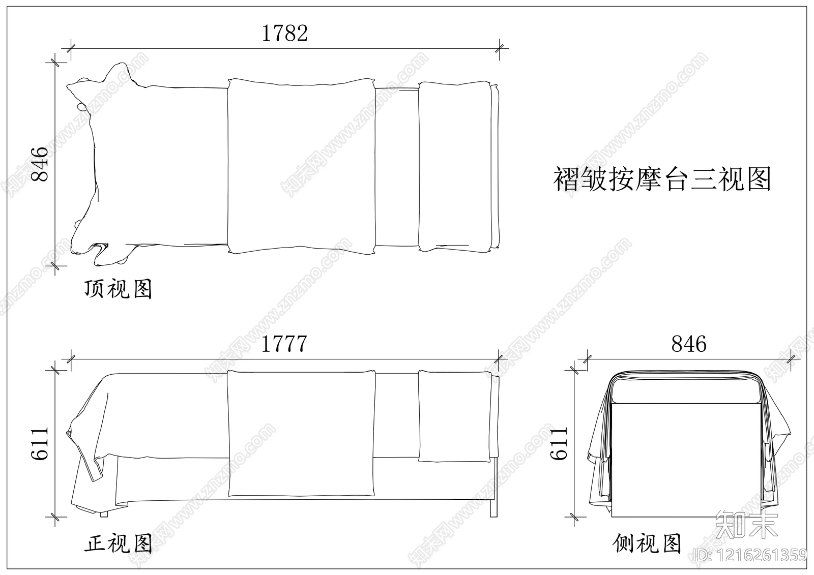 家具三视图施工图下载【ID:1216261359】