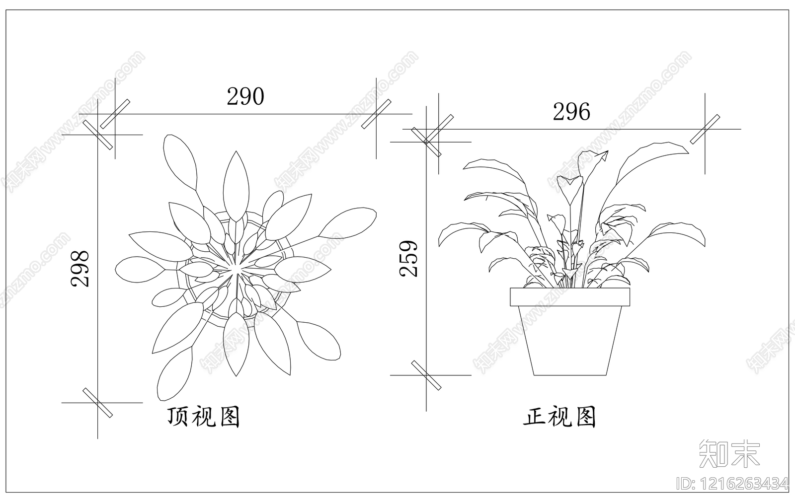现代综合植物图库cad施工图下载【ID:1216263434】