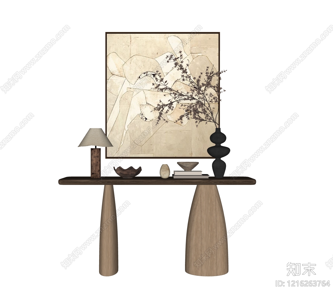 法式条案SU模型下载【ID:1216263764】
