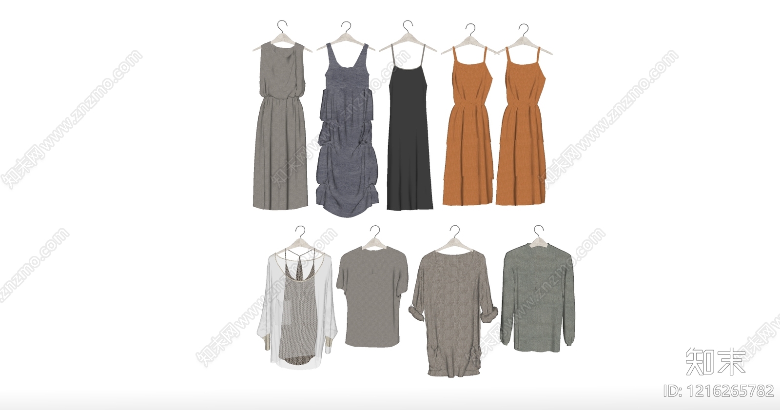 极简衣服SU模型下载【ID:1216265782】
