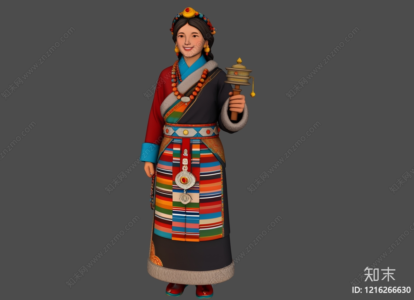 民族风女人SU模型下载【ID:1216266630】