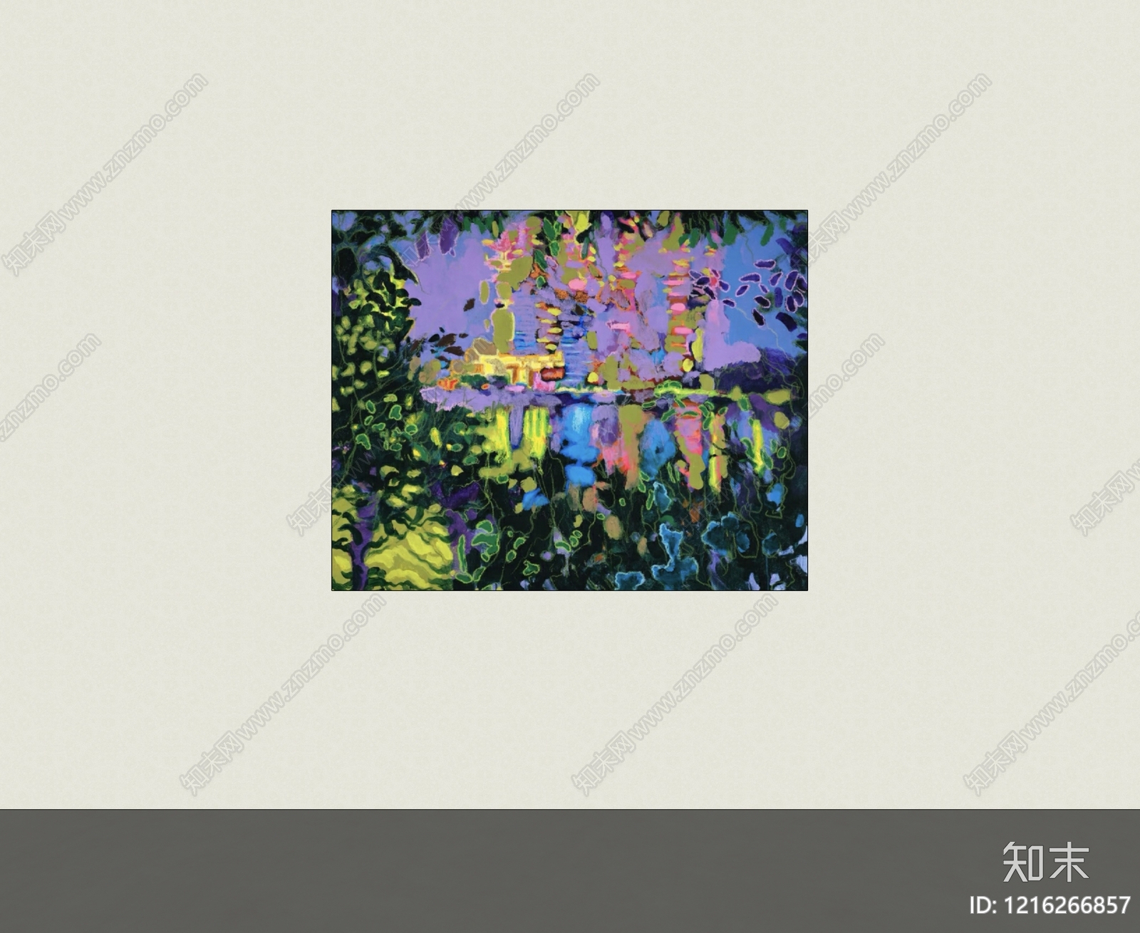 奶油风挂画SU模型下载【ID:1216266857】