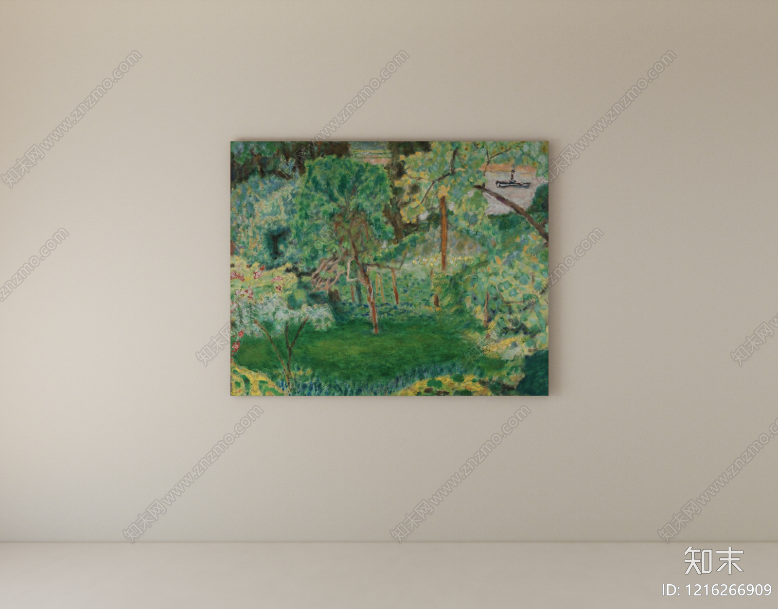 奶油风挂画SU模型下载【ID:1216266909】