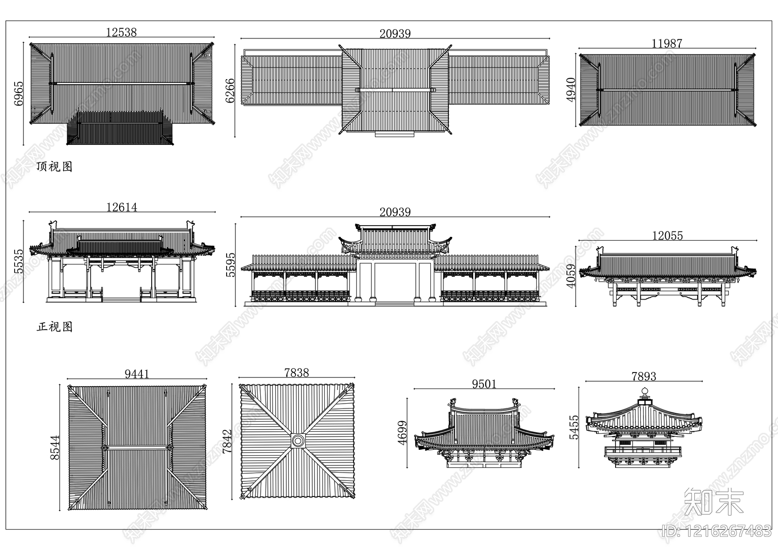 仿古建筑施工图下载【ID:1216267483】