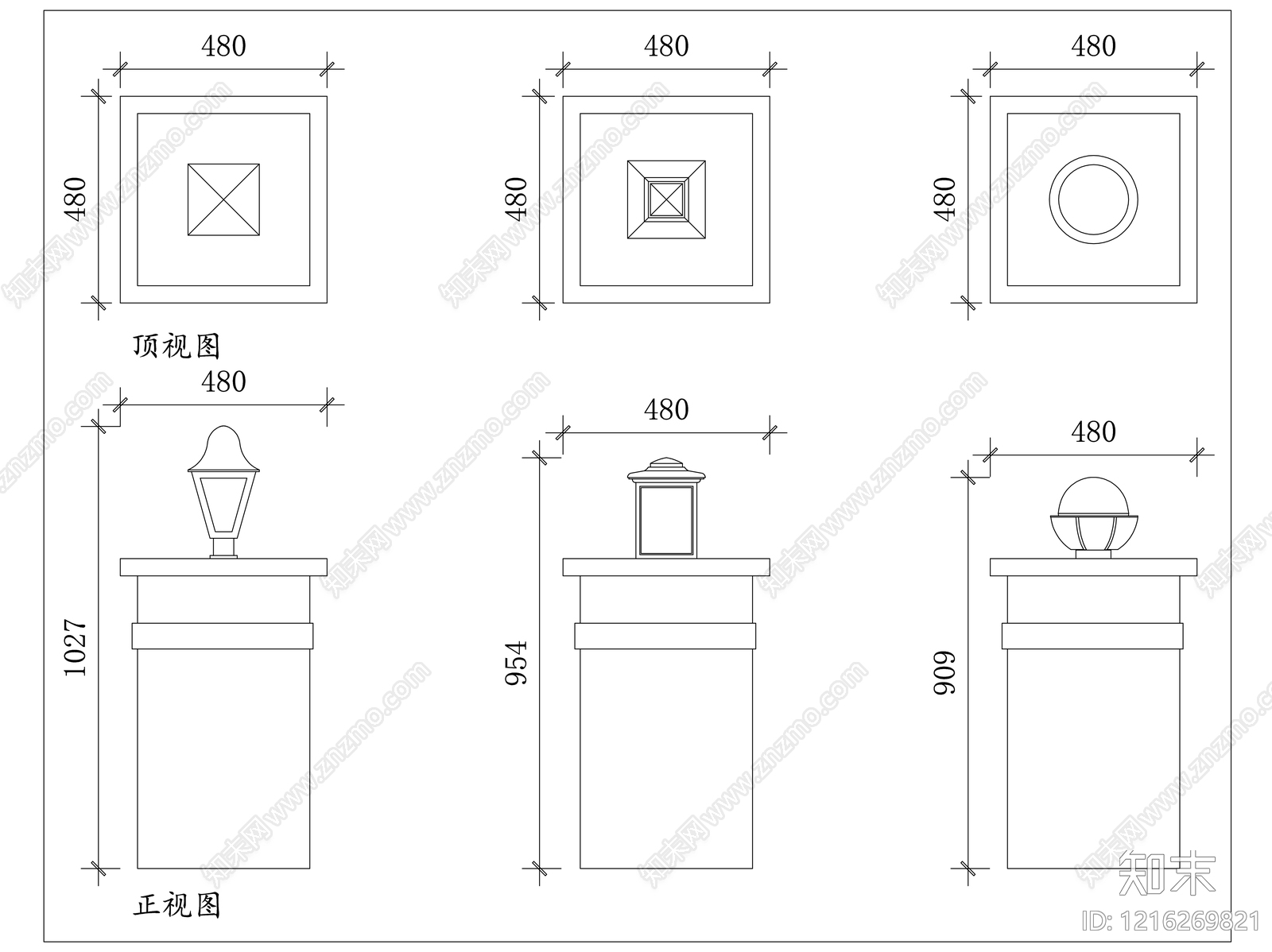 现代综合景观小品施工图下载【ID:1216269821】