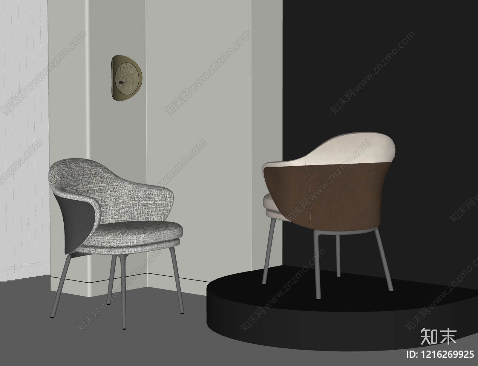 现代休闲椅SU模型下载【ID:1216269925】