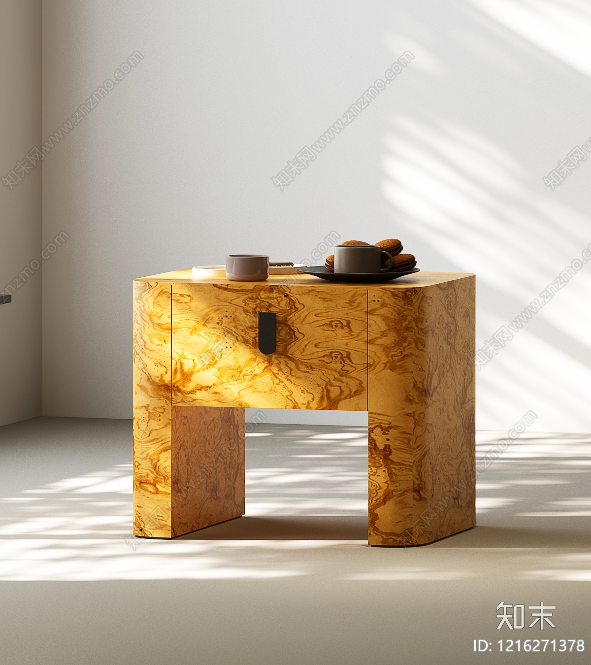 现代简约床头柜3D模型下载【ID:1216271378】
