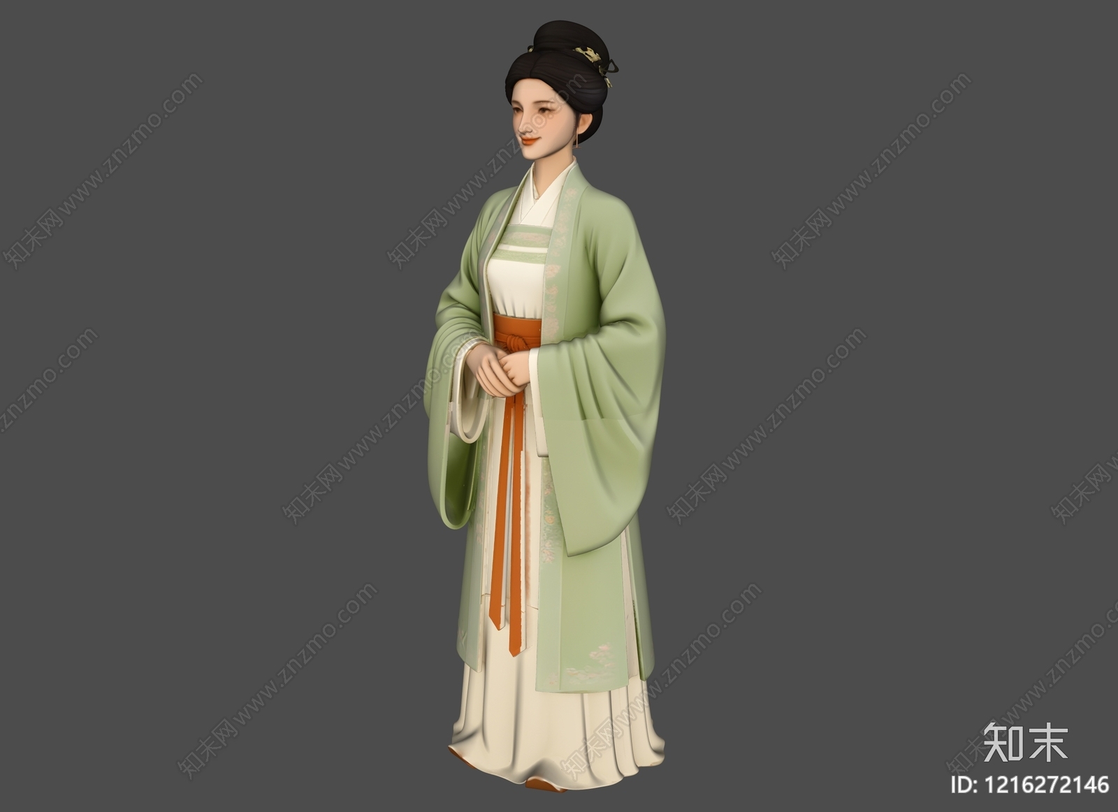宋式美学女人SU模型下载【ID:1216272146】