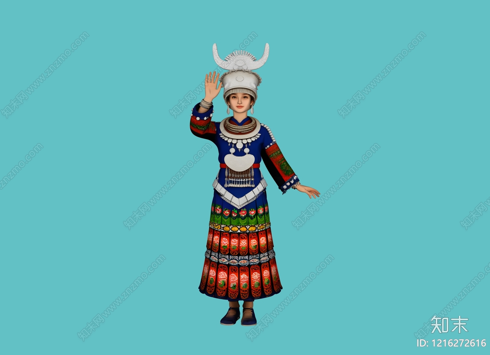 民族风女人SU模型下载【ID:1216272616】