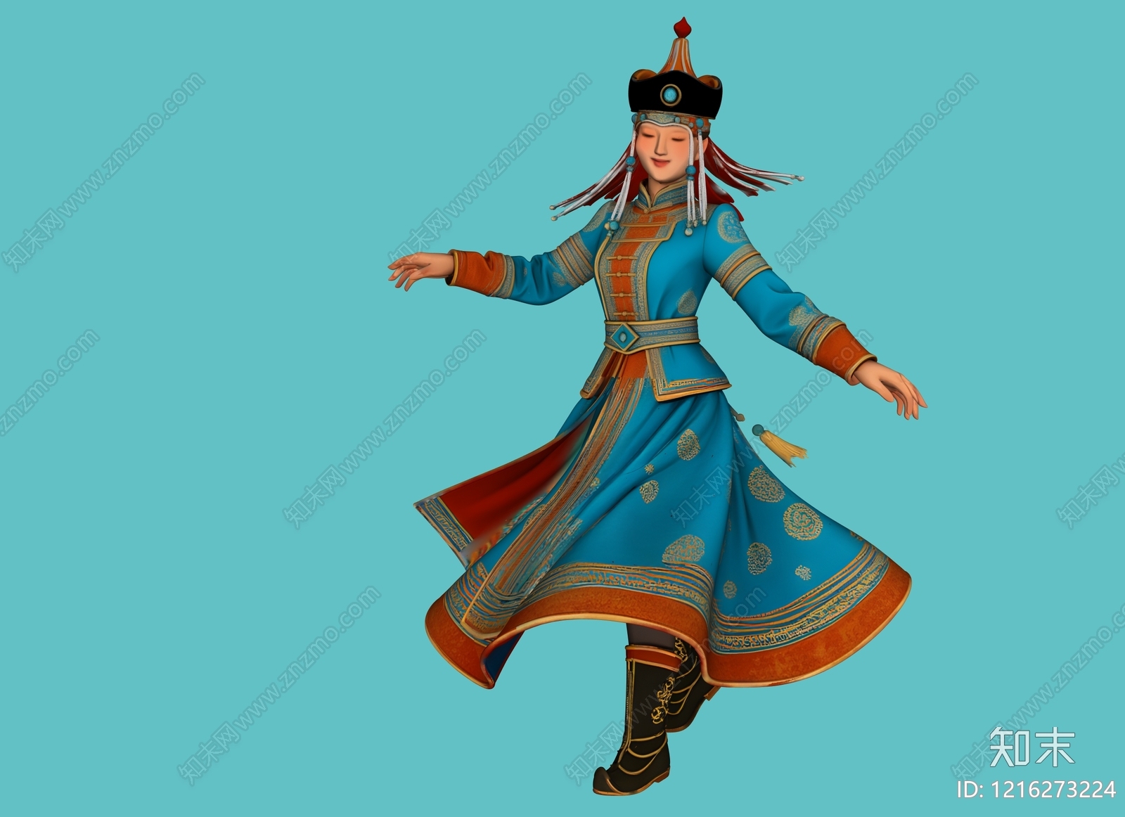 民族风女人SU模型下载【ID:1216273224】