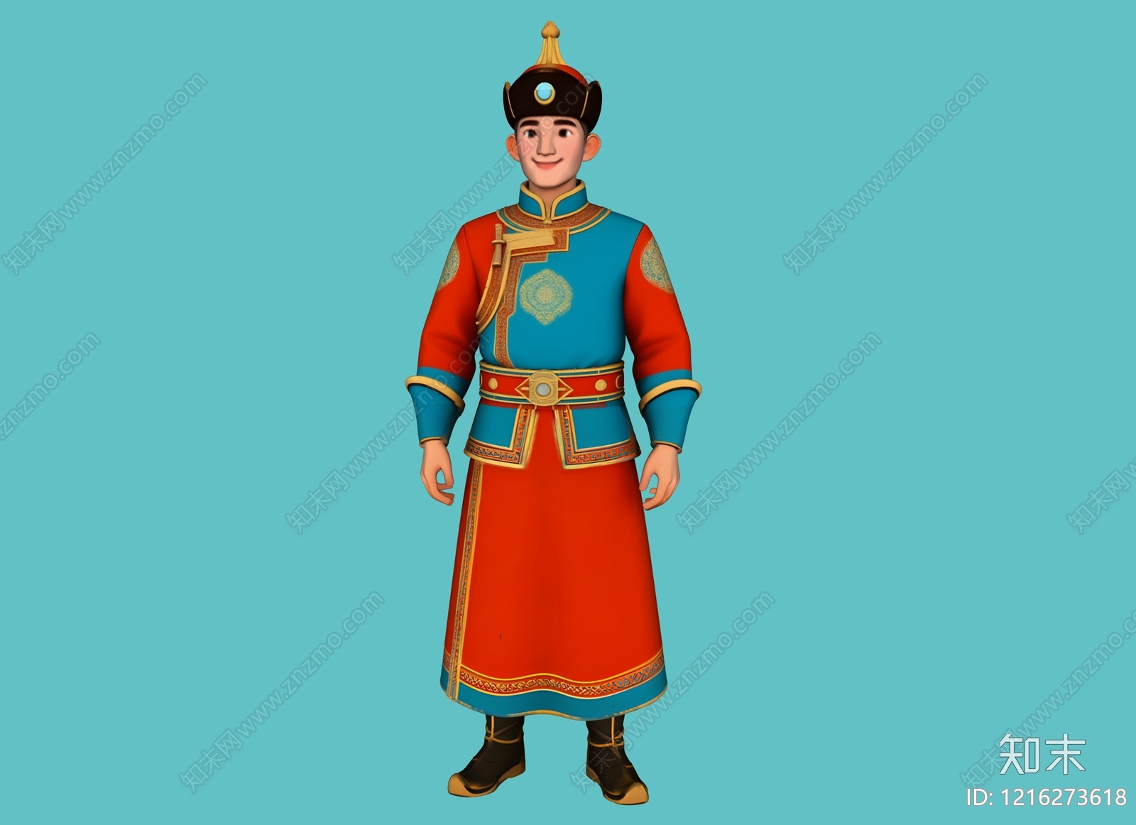 新中式虚拟人物SU模型下载【ID:1216273618】