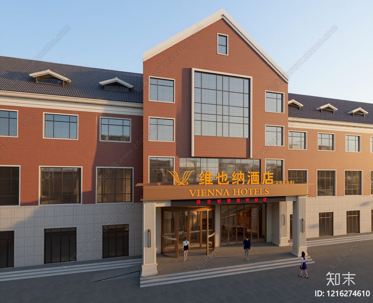 现代酒店建筑SU模型下载【ID:1216274610】