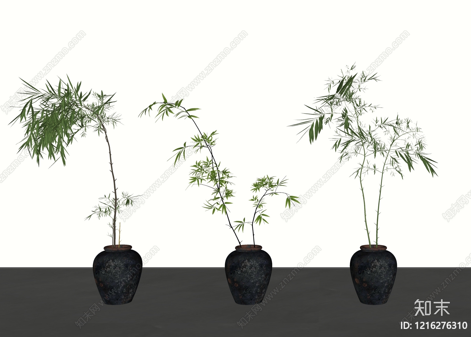 新中式盆栽SU模型下载【ID:1216276310】