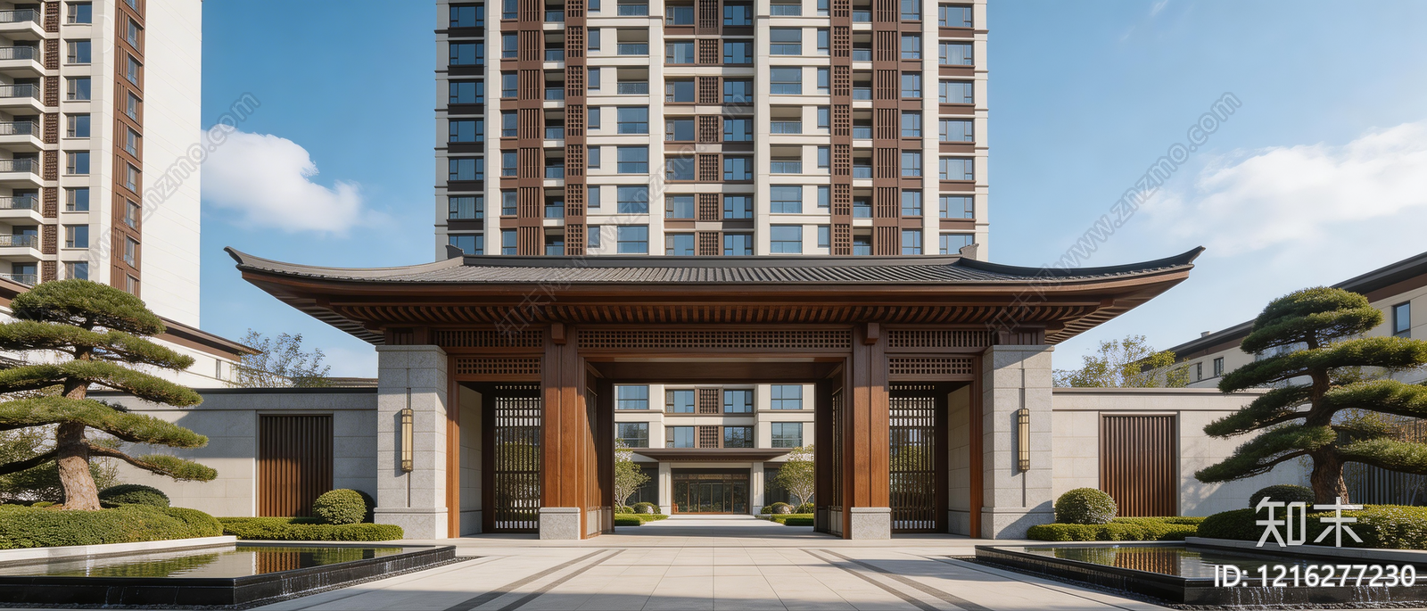 现代小区HDR贴图下载【ID:1216277230】