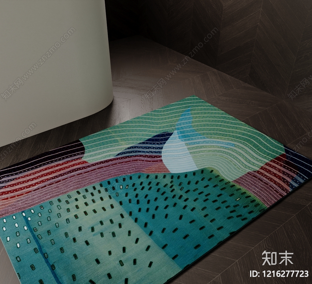 现代艺术风儿童地毯SU模型下载【ID:1216277723】