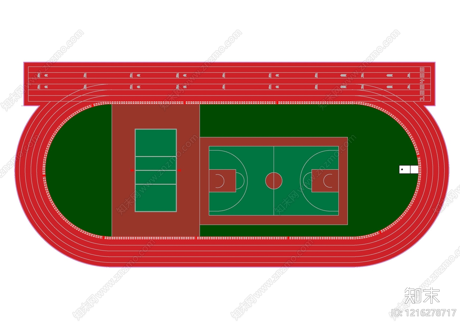 现代操场施工图下载【ID:1216278717】