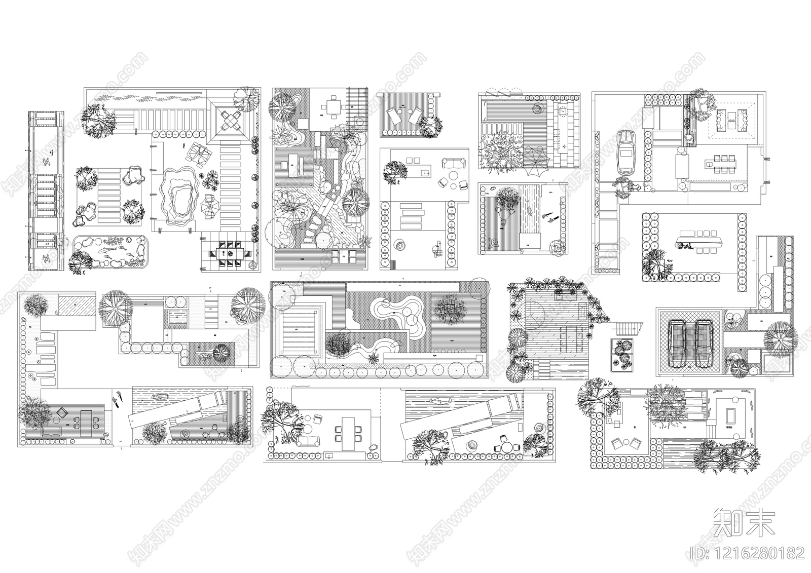 现代综合景观图库施工图下载【ID:1216280182】