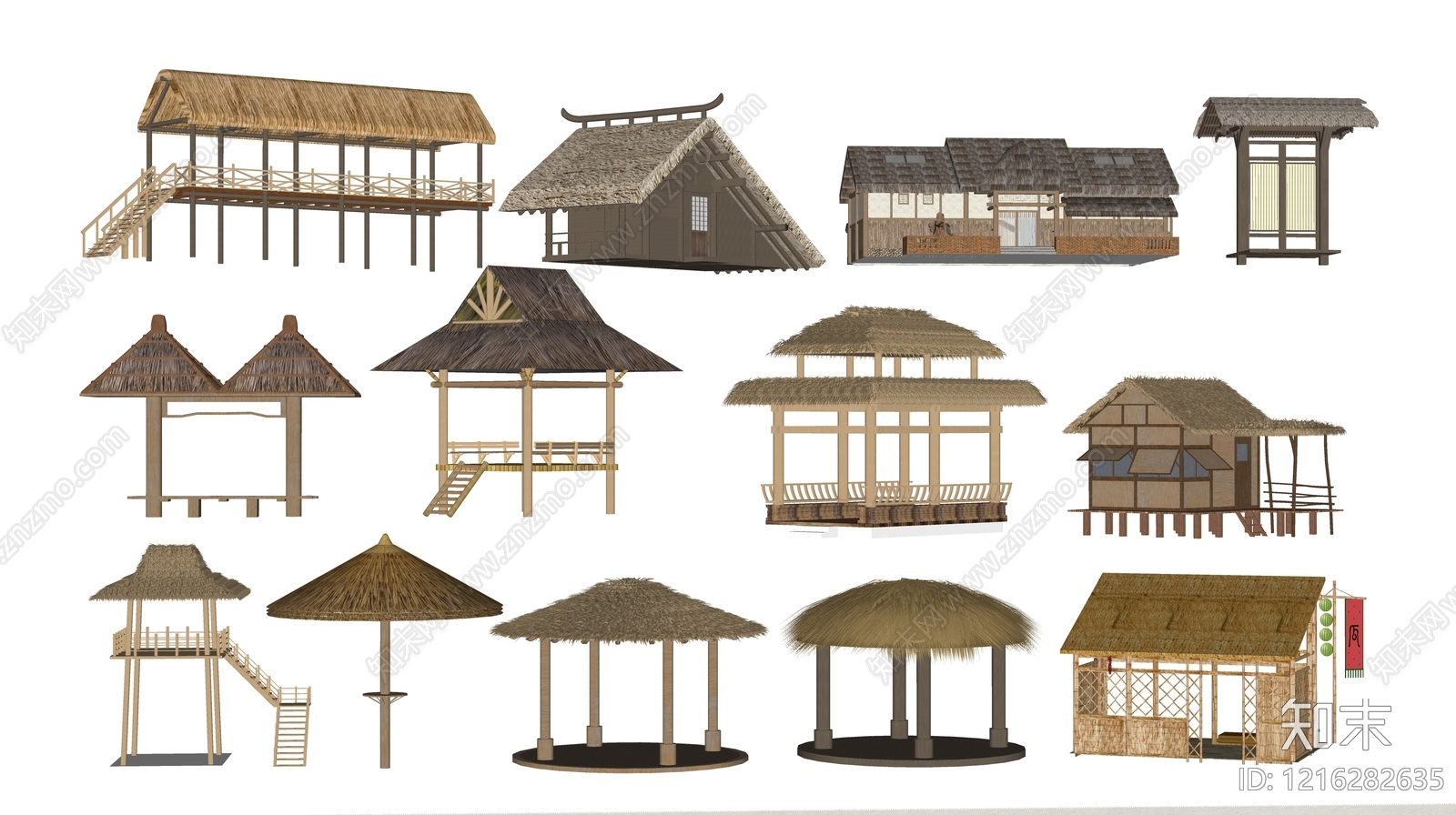 传统乡土风格木屋SU模型下载【ID:1216282635】