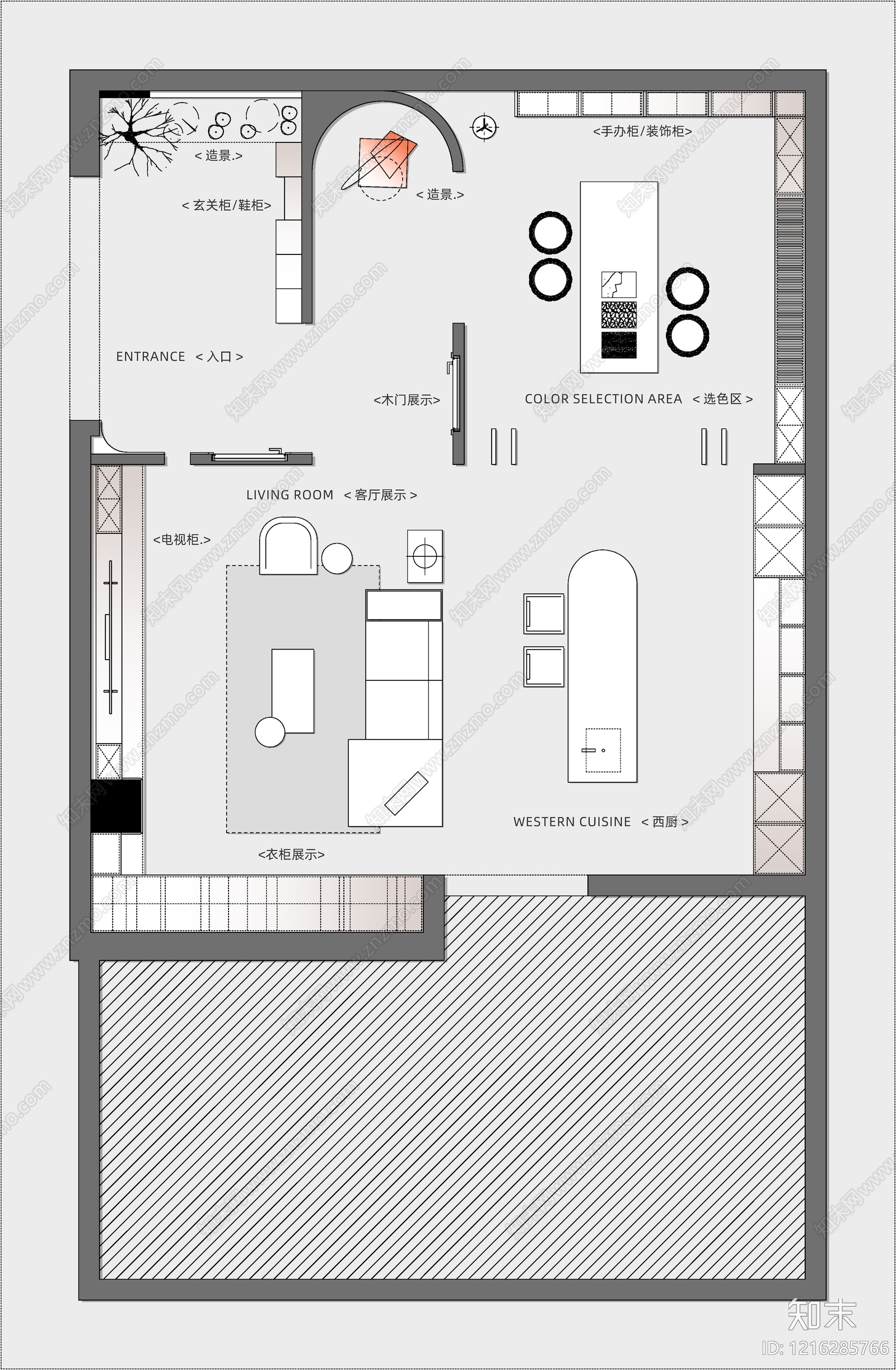 现代意式其他商业空间施工图下载【ID:1216285766】