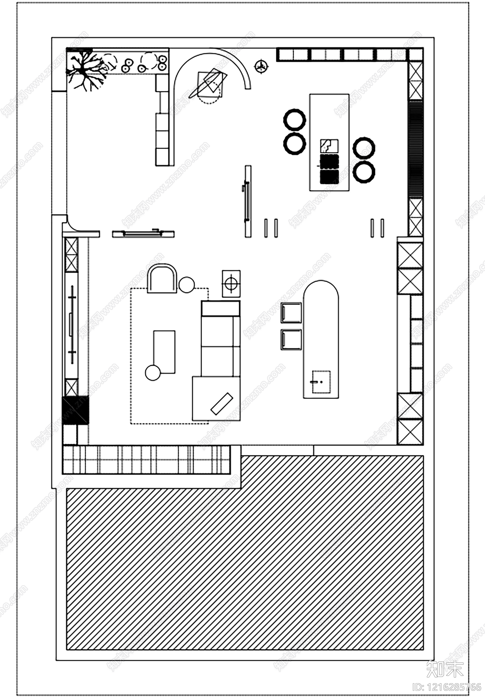 现代意式其他商业空间cad施工图下载【ID:1216285766】