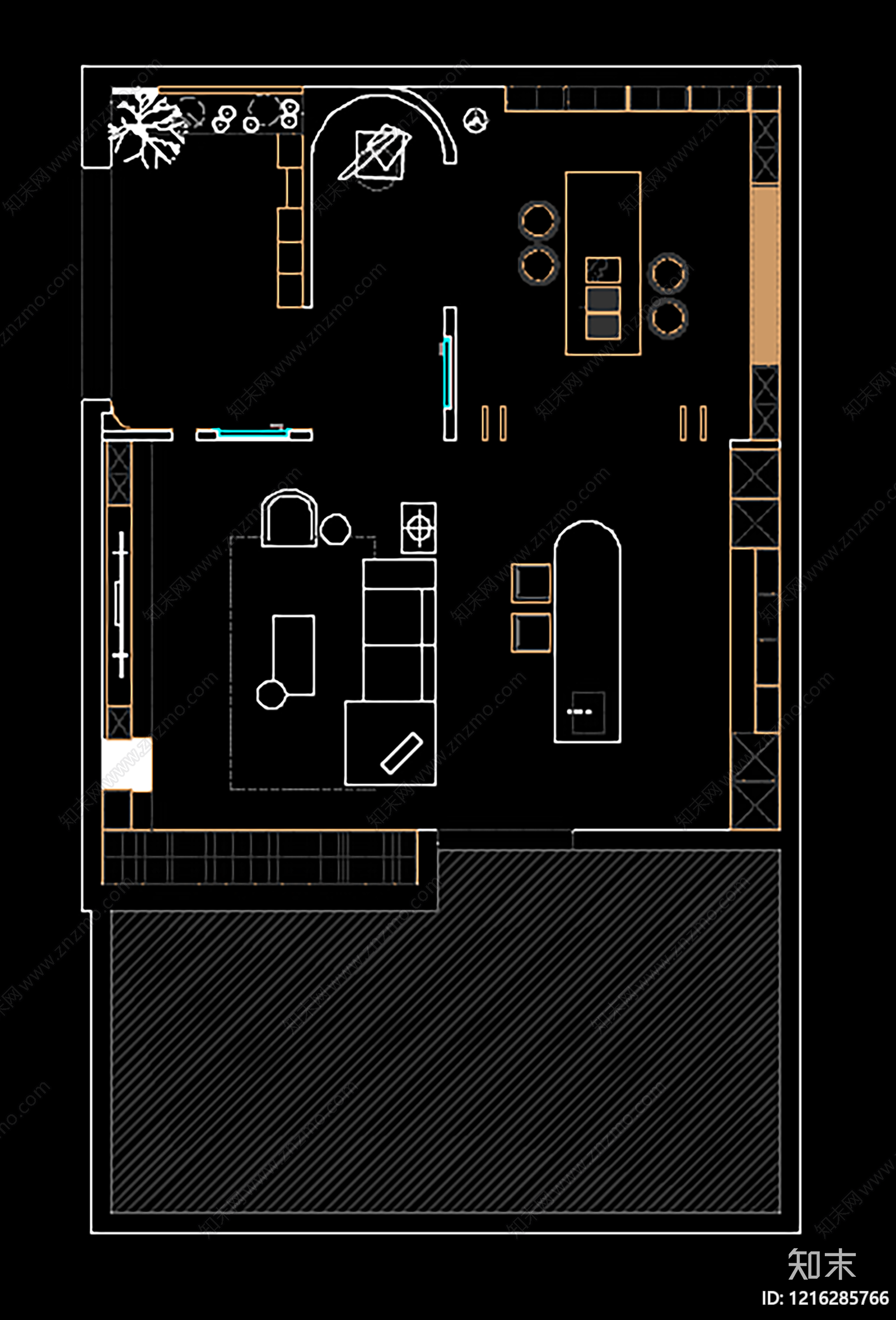 现代意式其他商业空间cad施工图下载【ID:1216285766】