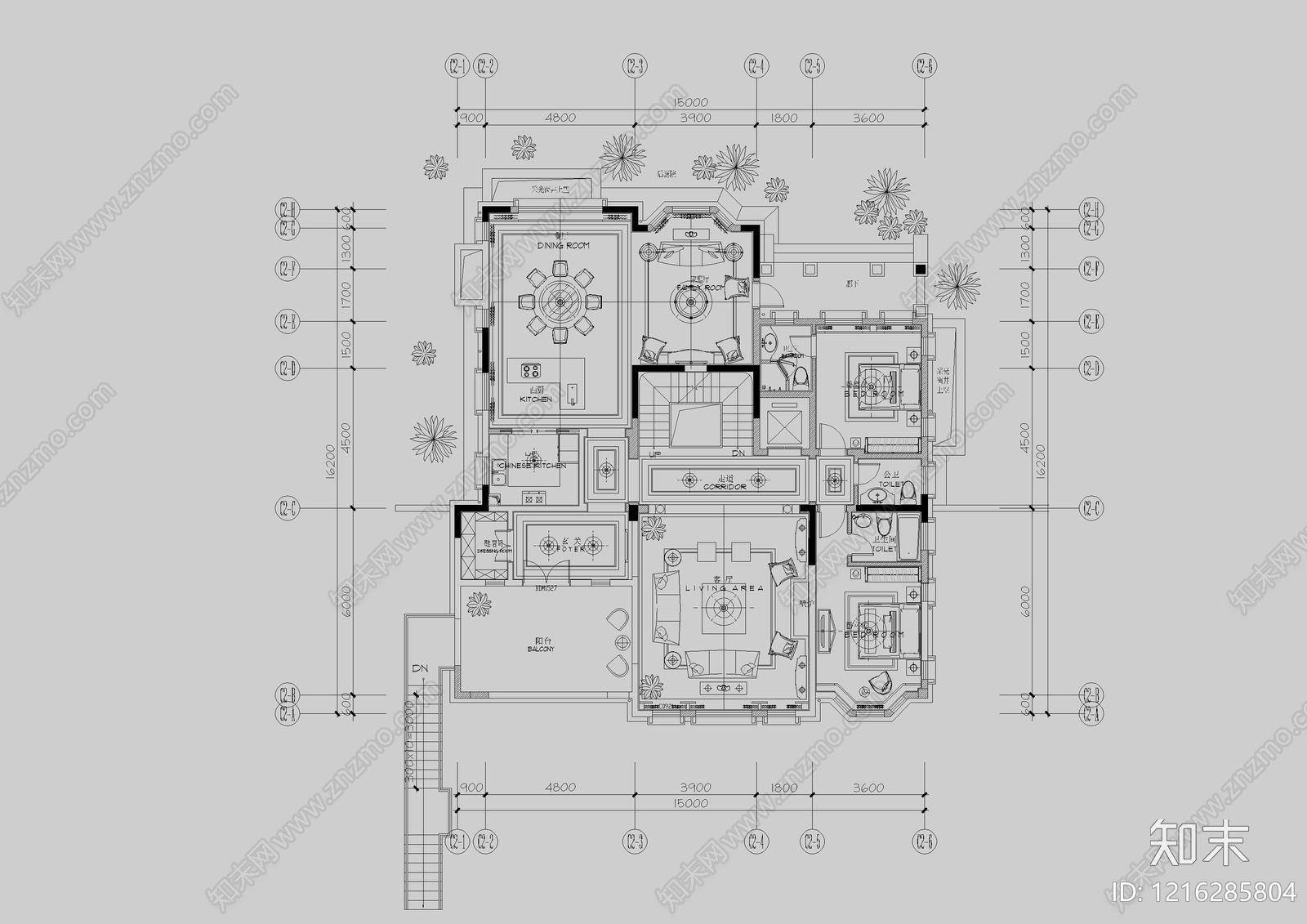 别墅cad施工图下载【ID:1216285804】