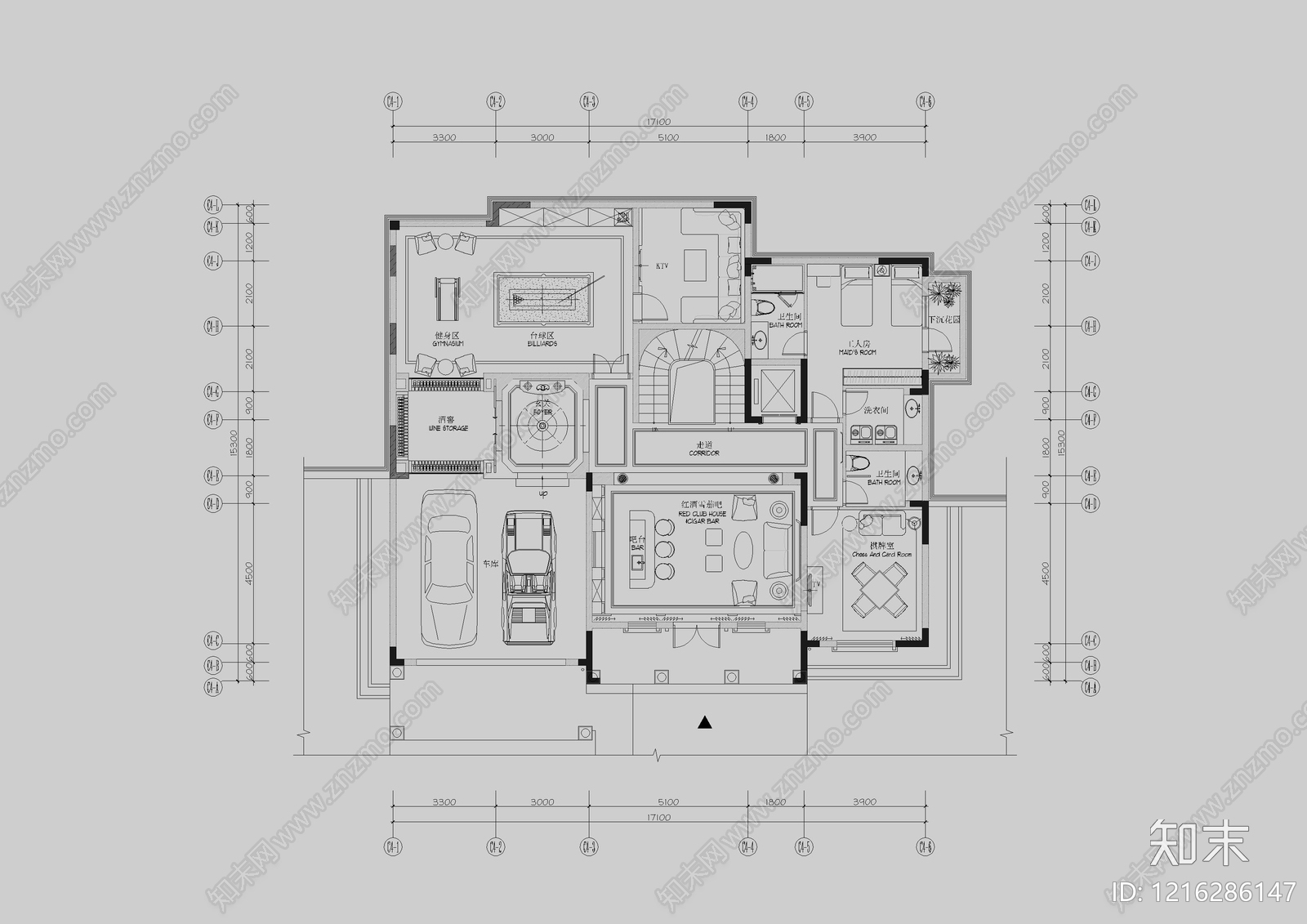 别墅施工图下载【ID:1216286147】