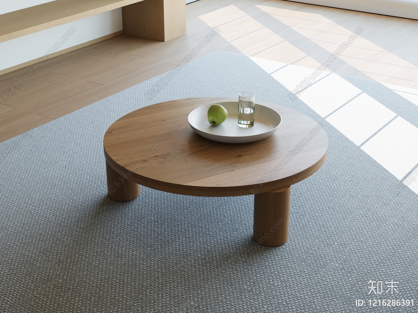 日式茶几3D模型下载【ID:1216286391】