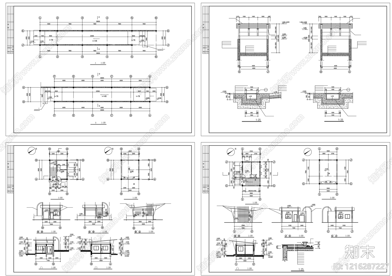 现代停车场施工图下载【ID:1216287227】