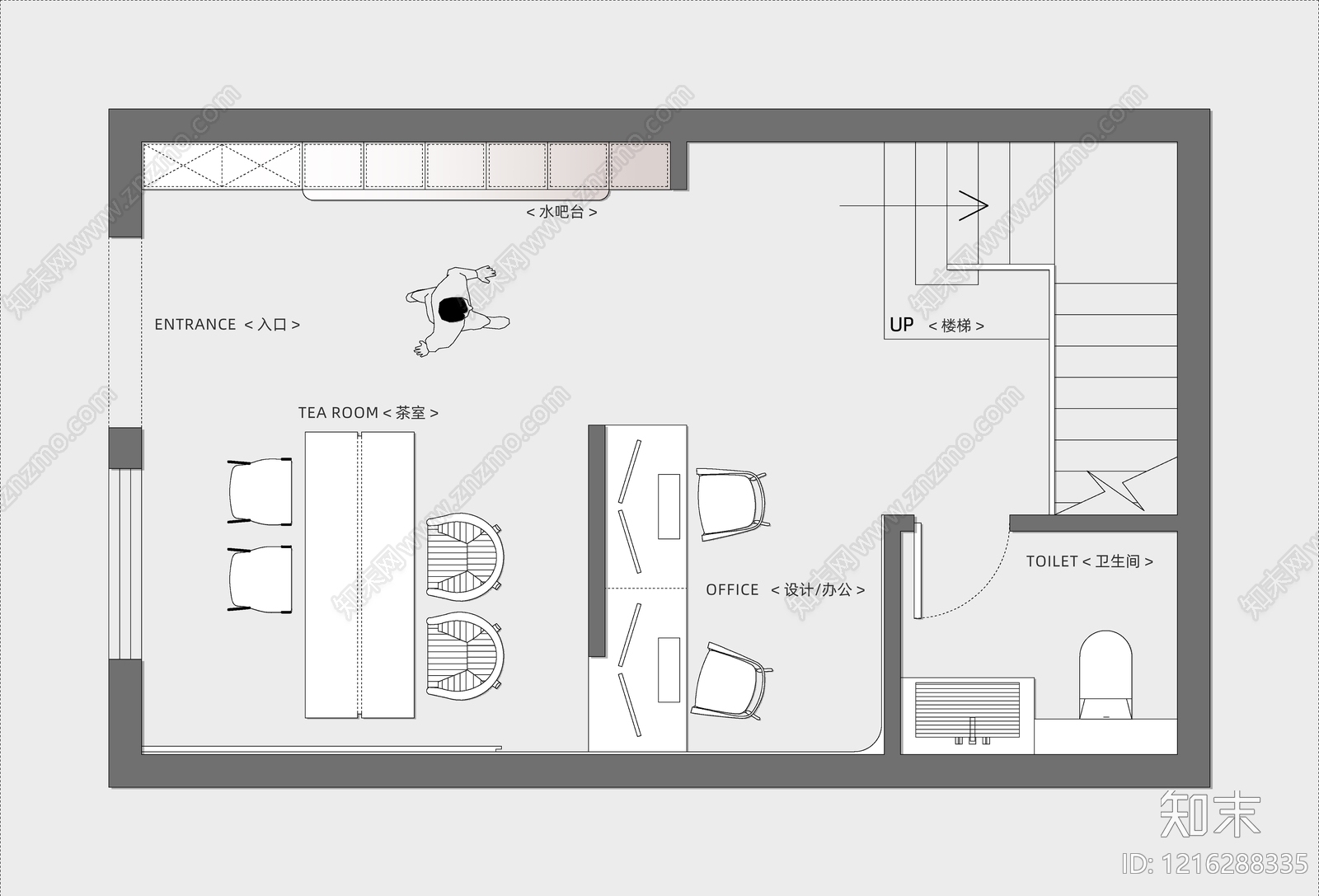 现代意式工作室施工图下载【ID:1216288335】